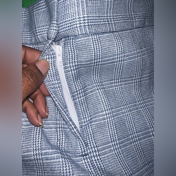 NWT Talbots Blue and White Checkered Pants size 6 Petite - Picture 4 of 7